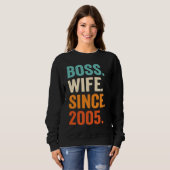 Boss Wife Since 2005 18th wedding anniversary Trui (Voorkant volledig)