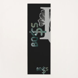BOSS Yoga Mat Abstracte Kunst Zwart Groen Smaragd