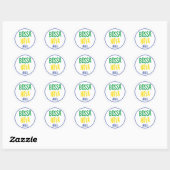 Bossa Nova Brasil Jazz Music Typograaf Ronde Sticker (Vel)