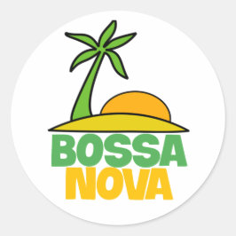 Bossa Nova cadeau voor Braziliaanse muziekliefhebb Ronde Sticker