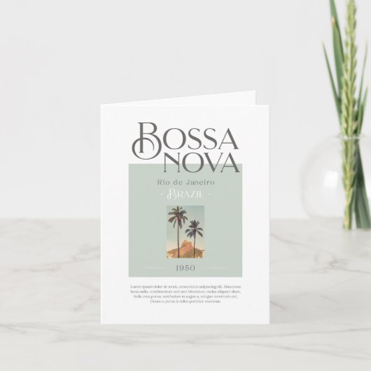 Bossa Nova - Rio De Janeiro - Brazil - 1950 Kaart (Voorkant)