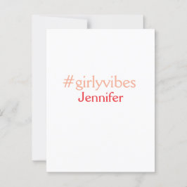 Bossbabe hashtag lichtroze voeg naam meisje baas t briefkaart