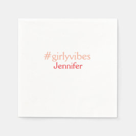 Bossbabe hashtag lichtroze voeg naam meisje baas t servet