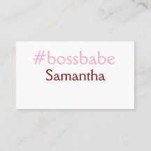 Bossbabe hashtag lichtroze voeg naam meisje baas t