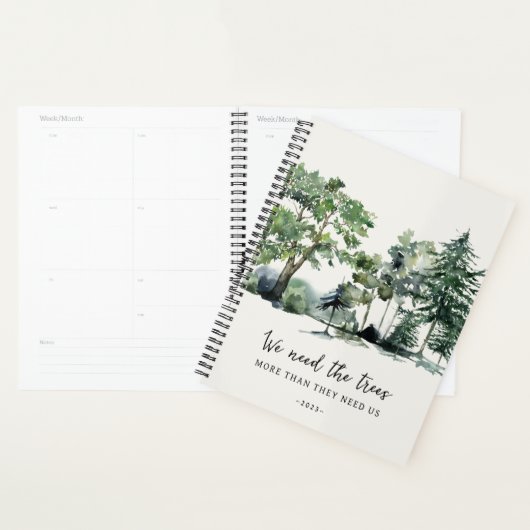 Bosscène Groene Bomen Milieuvriendelijk 2024 Planner (Display)