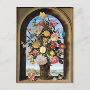Bosschaert Bouquet in een Briefkaart van het Arche