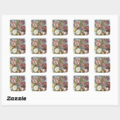 Bosschaert Flowers Vierkante Sticker (Vel)