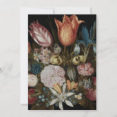Bosschaert's "Bloemen in een Glas" de avond ervoor Kaart (Achterkant)
