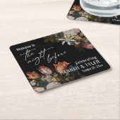 Bosschaert's "Bloemen in een Glas" de avond ervoor Kartonnen Onderzetters (Schuin)