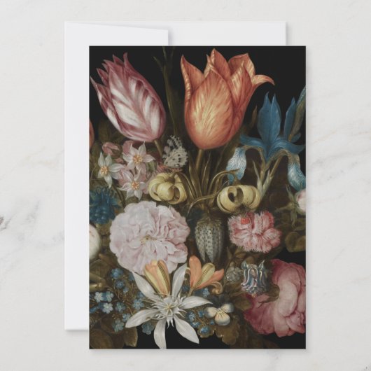 Bosschaerts "Bloemen in een Glas" De bruiloft van Kaart (Achterkant)