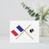 Bosse vlaggen van Frankrijk en La Corse Briefkaart (Staand voorkant)