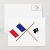 Bosse vlaggen van Frankrijk en La Corse Briefkaart (Voorkant / Achterkant)