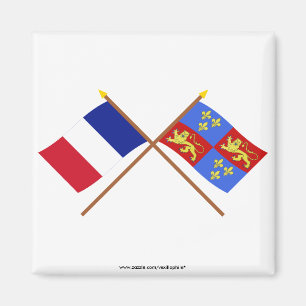 Bosse vlaggen van Frankrijk en Landes Magneet