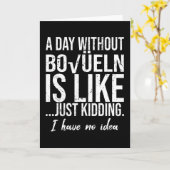 Boßeln grappig sport cadeau idee kaart (Gele Bloem)