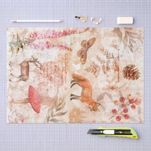 Bossen Antiek  ontkoppeling Tissuepapier (Craft)