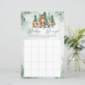 Bossen Baby shower Bingo game (Staand voorkant)