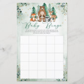 Bossen Baby shower Bingo game (Voorkant)