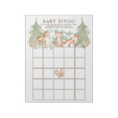 Bossen Baby shower Bingo Game Notitieblok (Linkerzijde)