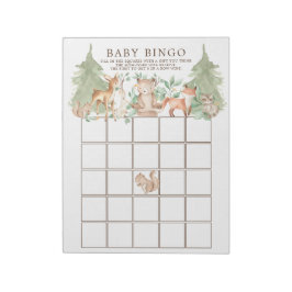 Bossen Baby shower Bingo Game Notitieblok