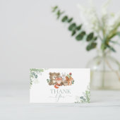 Bossen Baby shower Birthday Hartelijk dank Informatiekaartje (Staand voorkant)