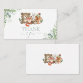 Bossen Baby shower Birthday Hartelijk dank Informatiekaartje (Voorkant / Achterkant)