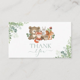 Bossen Baby shower Birthday Hartelijk dank Informatiekaartje