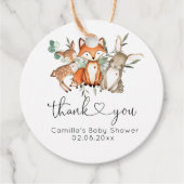 Bossen Baby shower Bossen Bedankjes Labels (Voorkant)