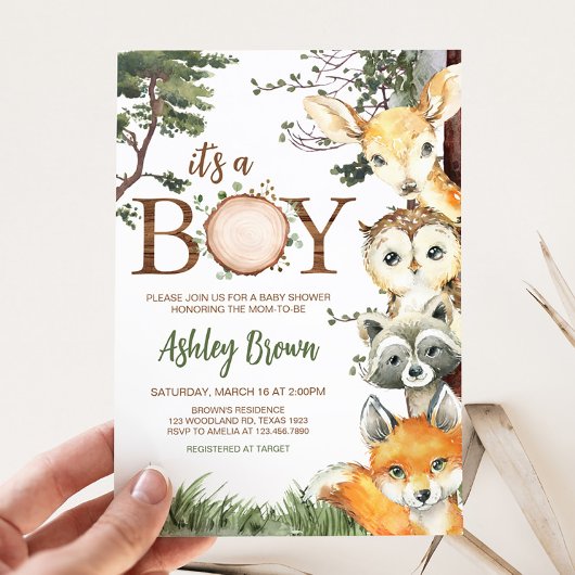 Bossen Baby shower Bossen Kaart