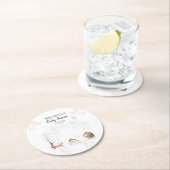 Bossen Baby shower Bossen Ronde Kartonnen Onderzetter (Insitu)