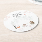 Bossen Baby shower Bossen Ronde Kartonnen Onderzetter (Gebogen)