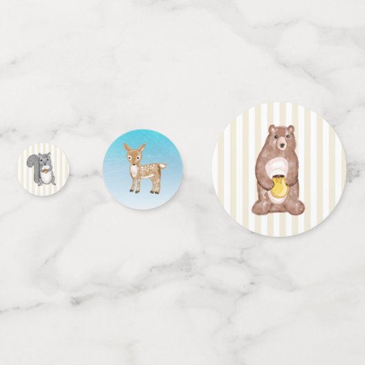 Bossen Baby shower confetti (Achterkanten)