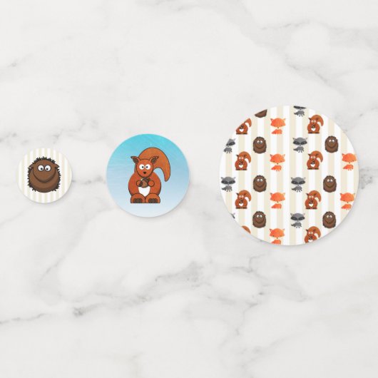 Bossen Baby shower confetti (Achterkanten)