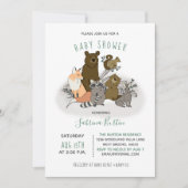 Bossen Baby shower Cute Forest Animals Kaart (Voorkant)