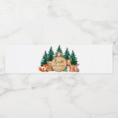 Bossen Baby shower Cute Forest Animals Pine Wood Waterfles Etiket (Enkel label)