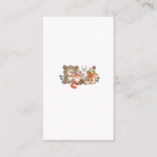 Bossen Baby shower Diapers raffle Enclo Informatiekaartje (Achterkant)