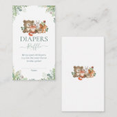 Bossen Baby shower Diapers raffle Enclo Informatiekaartje (Voorkant / Achterkant)