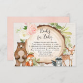 Bossen baby shower enc informatiekaartje (Voorkant / Achterkant)