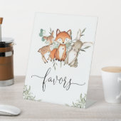 Bossen Baby shower Favors Reclamebord Met Voetstuk (Insitu)