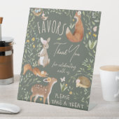 Bossen Baby shower Favors Sign Reclamebord Met Voetstuk (Insitu)