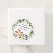 Bossen Baby shower Greenery Forest Animal Bedankjes Labels (In situ)