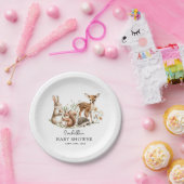 Bossen Baby shower Greenery Forest Animal Papieren Bordje (Feest)