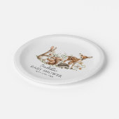 Bossen Baby shower Greenery Forest Animal Papieren Bordje (Gekanteld)