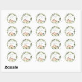 Bossen Baby shower Greenery Forest Animal Ronde Sticker (Vel)