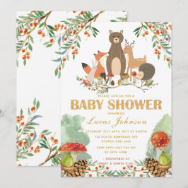Bossen Baby shower Kaart