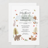 Bossen Baby shower Kaart (Voorkant / Achterkant)