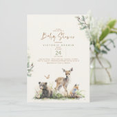 Bossen Baby shower Kaart (Staand voorkant)