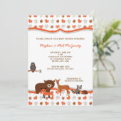 Bossen Baby shower - neutraal Invite Kaart (Staand voorkant)