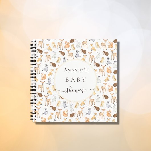 Bossen baby shower notitieboek