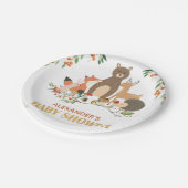 Bossen Baby shower Papieren Bordje (Gekanteld)