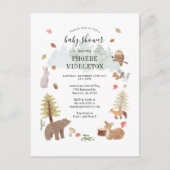 Bossen Baby shower Uitnodiging Briefkaart (Voorkant)